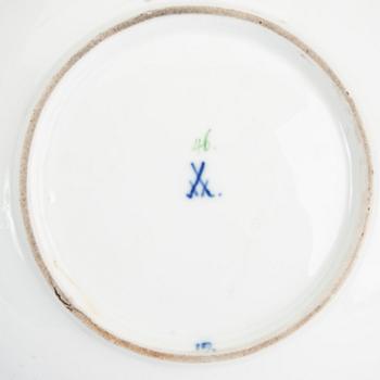 Skålfat 2 st., Meissen,18/1900-tal porslin.