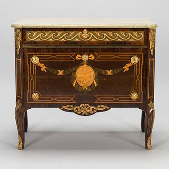A Swedish Louis XVI-style chest of drawers, signed Arthur Karlström, Lysekil, Sweden, dated 1946.