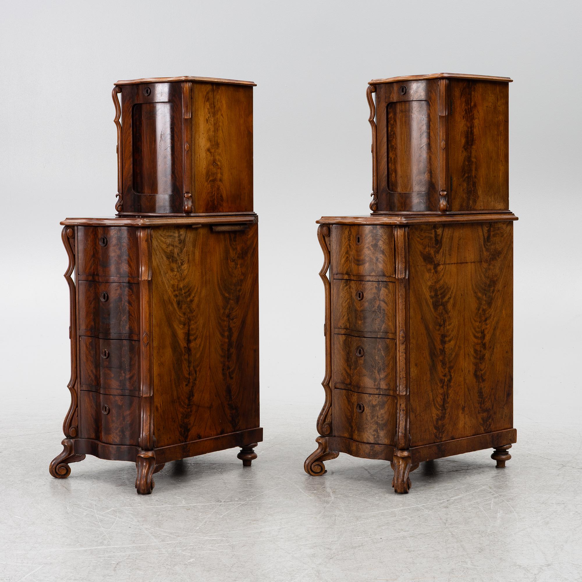 A pair of cabinets, late 19th Century.