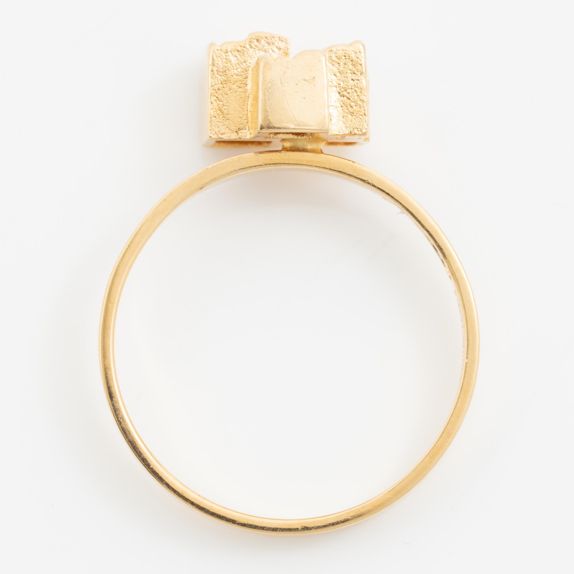 Björn Weckström, ring, 18K guld, Finland, för Lapponia.