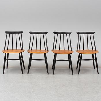 Four 'Fanett' chairs by Ilmari Tapiovaara, Edsbyverken, Sweden.