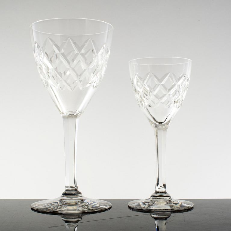 GLASSERVIS, 39 delar, glas, "Bror", Kosta.