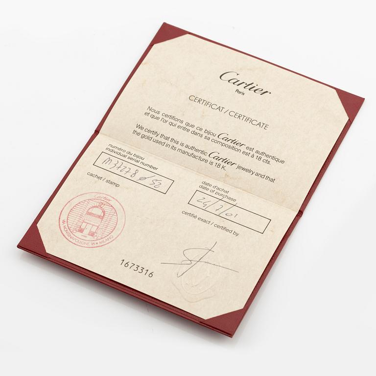 Cartier ring "Love" 18K vitguld med runda briljantslipade diamanter.