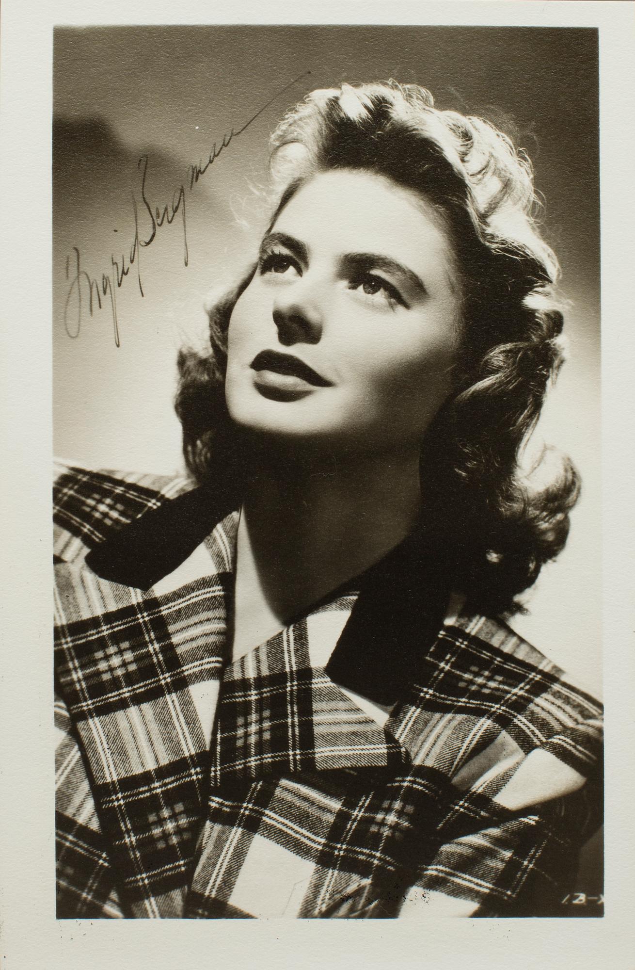 AUTOGRAFER, 3 st, Ingrid Bergman, Zarah Leander och Viveca Lindfors.