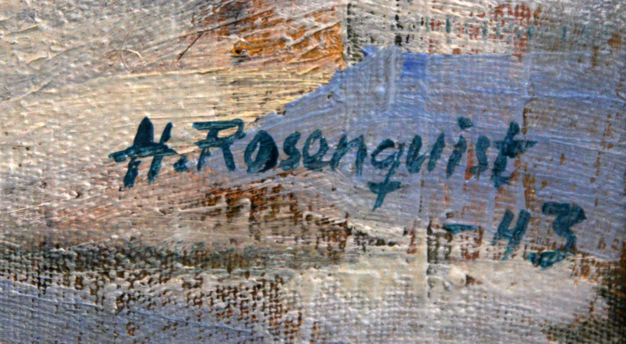 TOMMY OHLSSON och HANS ROSENQUIST, olja på duk resp pannå, sign.