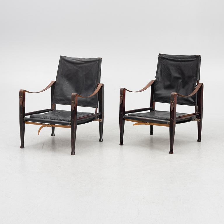 Kaare Klint, fåtöljer ett par, "Safari Chair", Rud. Rasmussen, Danmark.