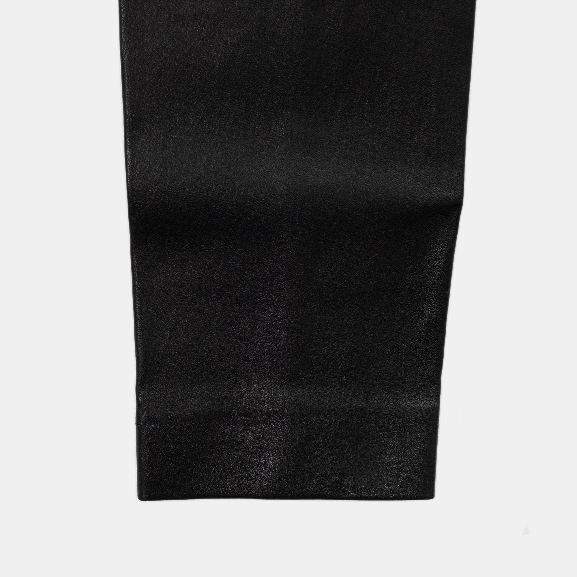 The Row, a pair of leather pants, size XS.