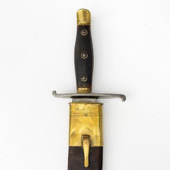 A Swedish cutlass 1810 pattern, with scabbard.
