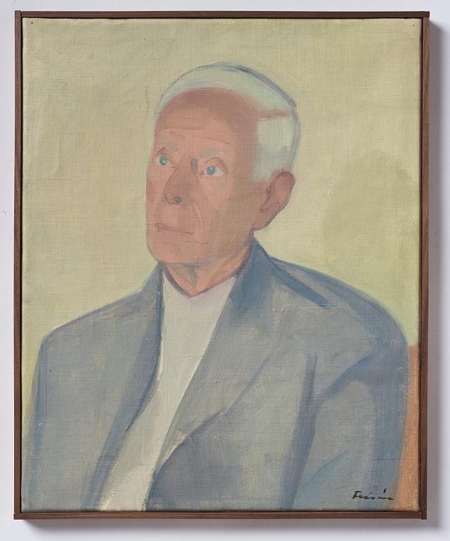 Vera Frisén, oil on relined canvas, signed.