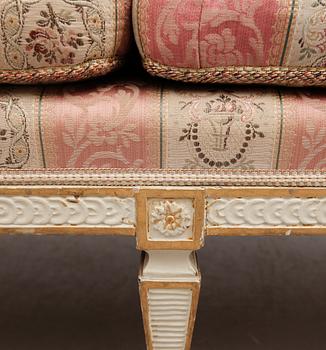 SOFFA, gustaviansk stil, 1800-/1900-tal.