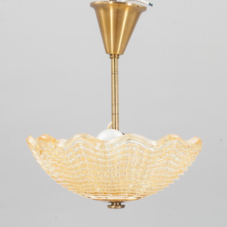 TAKLAMPA, möjligen Orrefors, 1900-talets mitt.