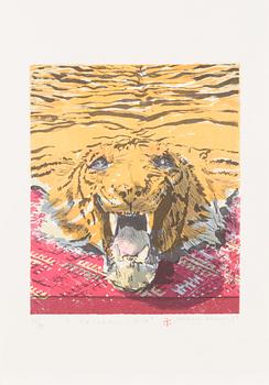 Portfolio of prints, 'Mannerheim', a set of five lithographs, signed and dated 2008, numbered 72/100.