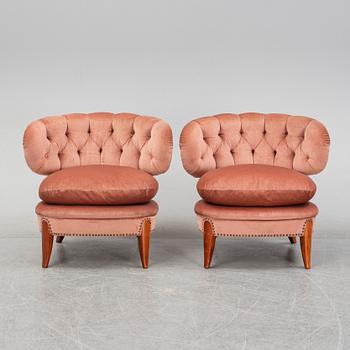 A pair of 'Schultz' lounge chairs by Otto Schulz for Jio, second half of the 20th Century.