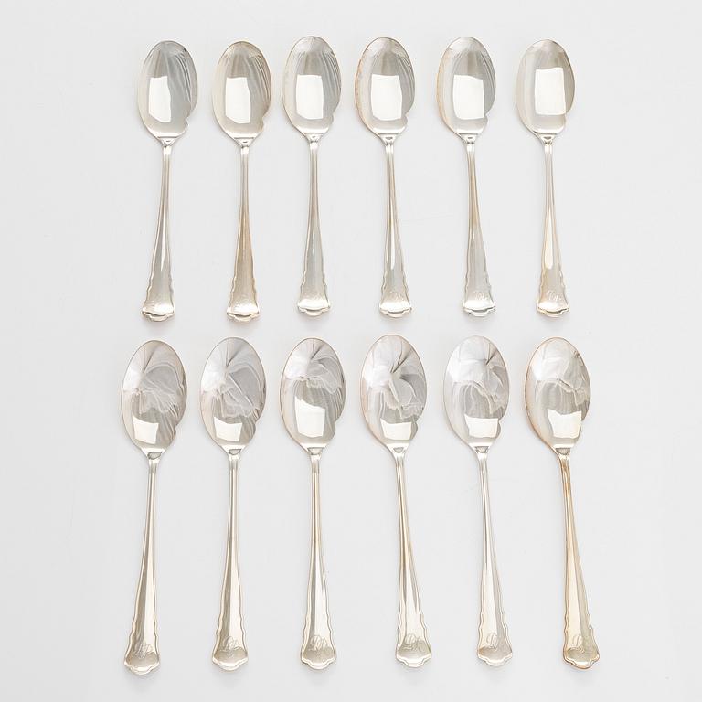 Såsskedar, 12 st, silver, Wilkens, Tyskland, 1900-tal.