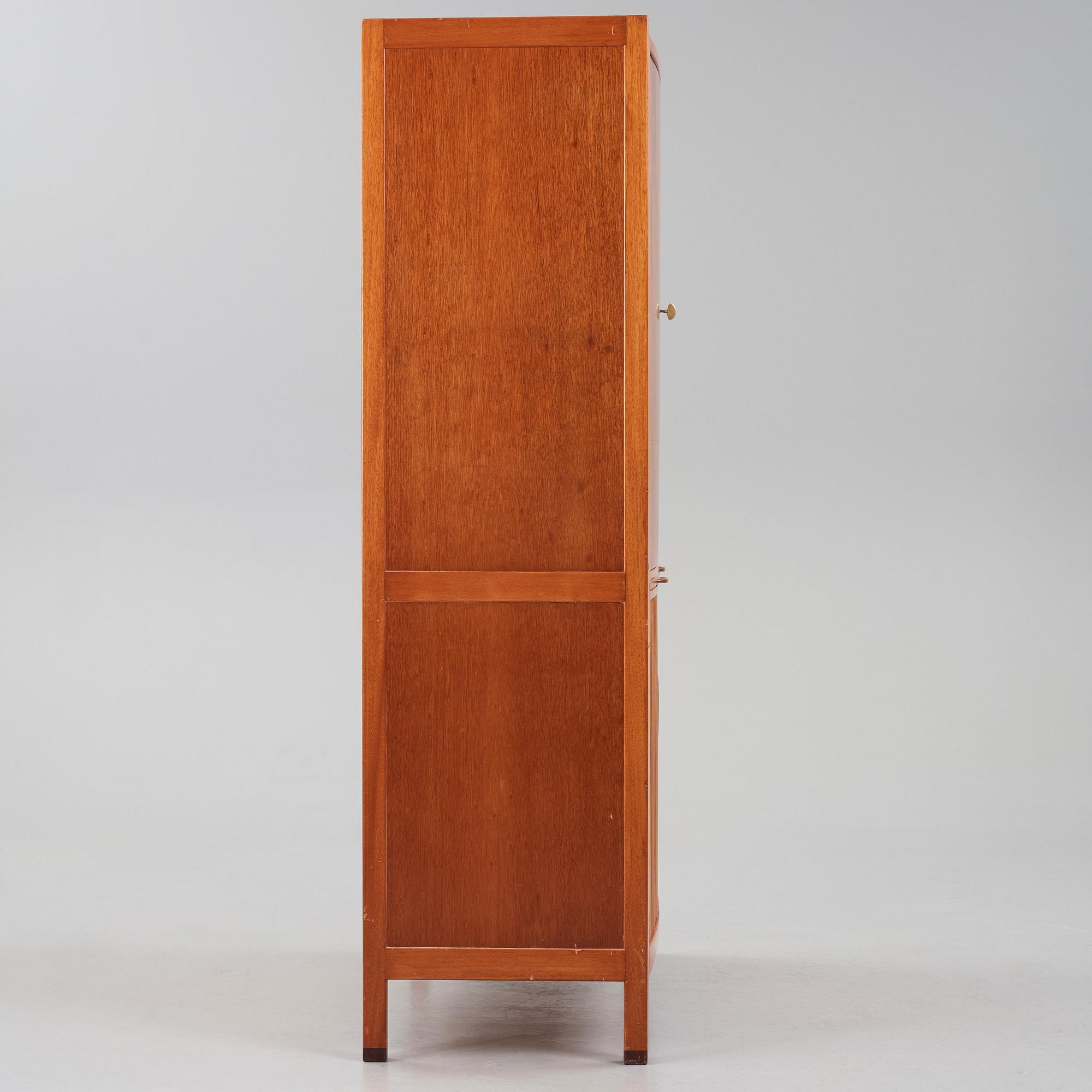 David Rosén, a mahogany and teak cabinet, for Stockholm's Association of Crafts, signed and dated 1959.