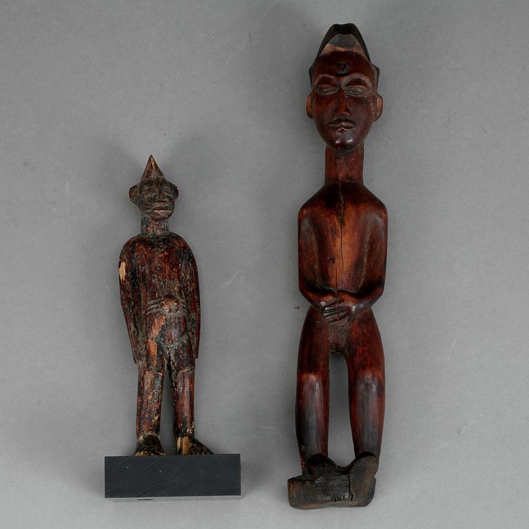 SKULPTURER, 2 st, Afrika, 1900-tal.