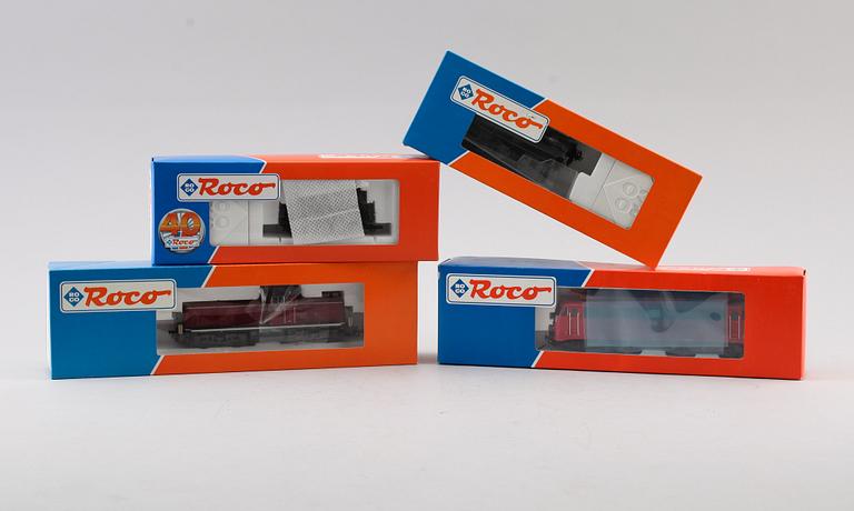 SAMLING MODELLTÅG, 4 delar, Roco, Österrike.