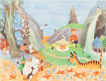 Tove Jansson, poster, "The Carousel Party".