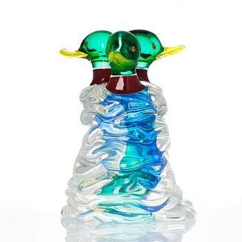 Ernst Billgren, skulptur, "Frusna vänner", Berengo Studio, Murano, Italien, 1999.