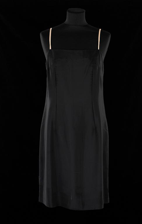 A 1970s black evening dress by Frank Usher.