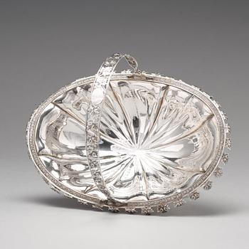 A Finnish silver bread basket marks of Olof Robert Lundgren, Åbo 1847.