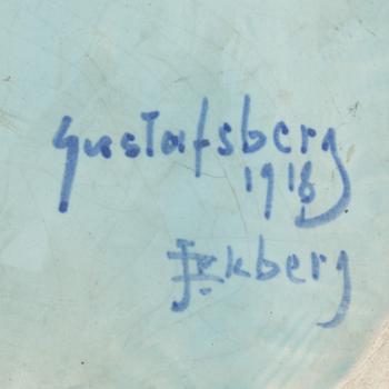 Josef Ekberg, a 'Sgrafitto' pot, stoneware, Gustafsberg, Sweden, 1918.