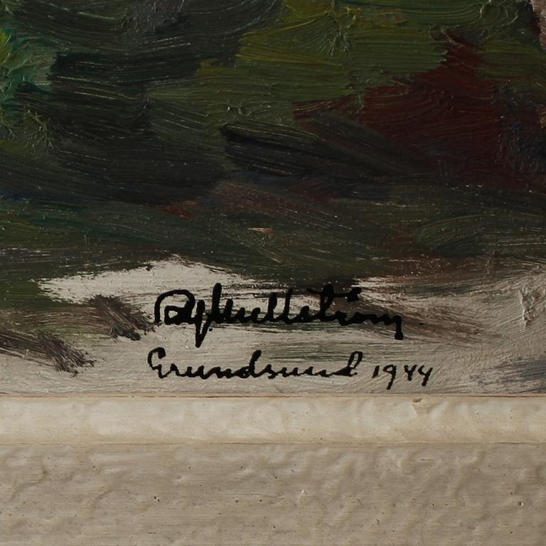 ROLF MELLSTRÖM, olja på pannå, signerad och daterad 1944.