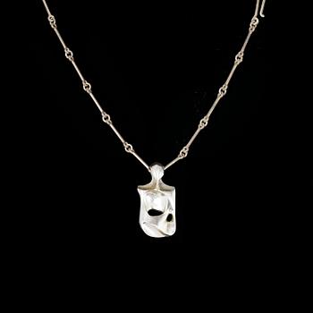 HÄNGE OCH HALSKEDJA, sterling silver, Björn Weckström, Lapponia, 1984 resp 1985. Vikt 14,8g.