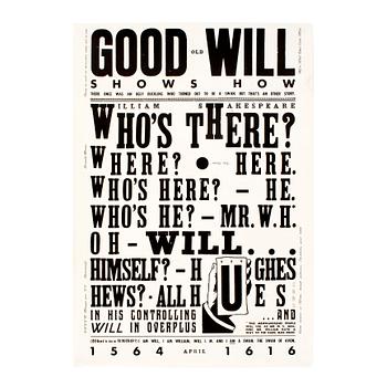 Berndt Pettersson · BERNDT PETTERSSON, affisch, screentryck, "Good old  will shows how", 1964.