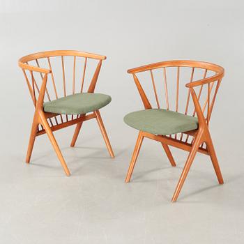 HELGE SIBAST, karmstolar, ett par,  "No 8", för Sibast Furniture, Danmark, 1950/1960-tal.