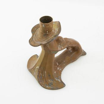 B Bulzke candlesticks, a pair, Jugend style, circa 1900.