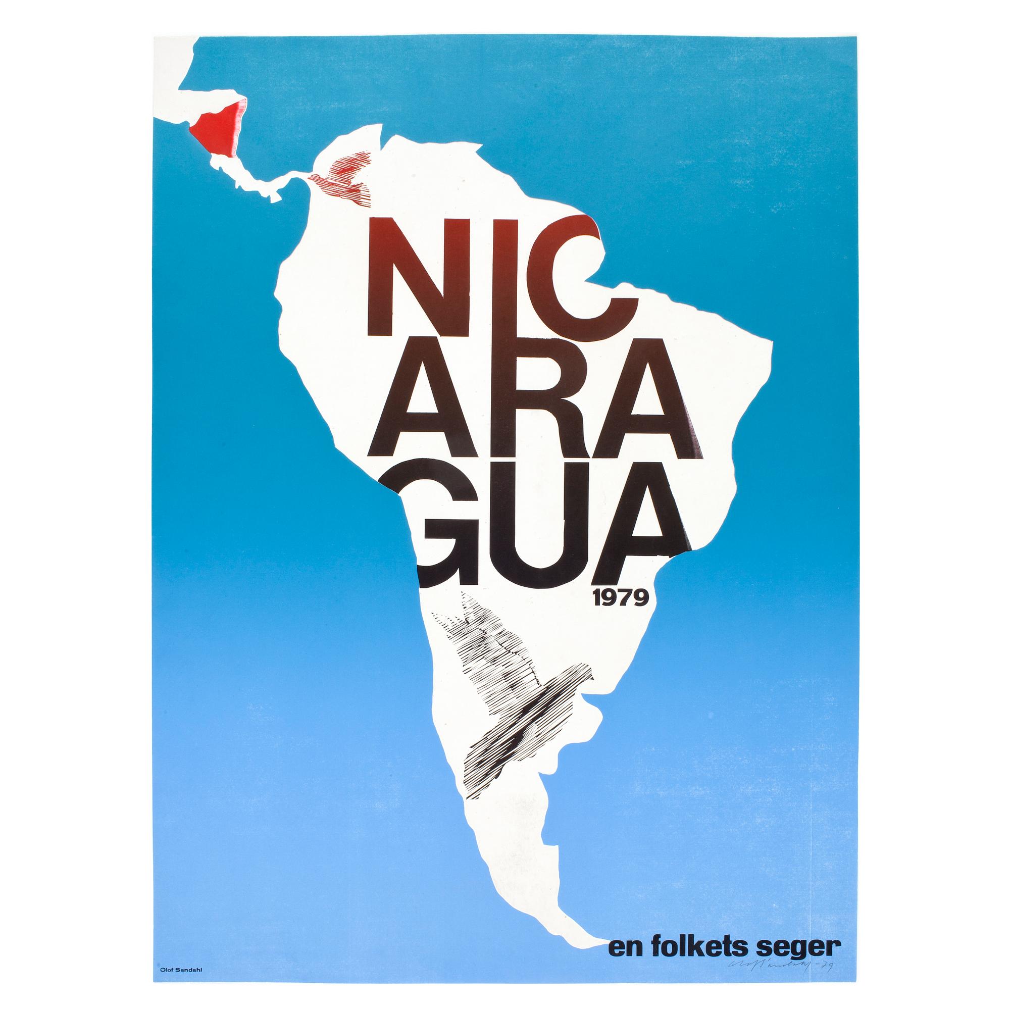 OLOF SANDAHL, screentryck, affisch, 4 st, signerade.