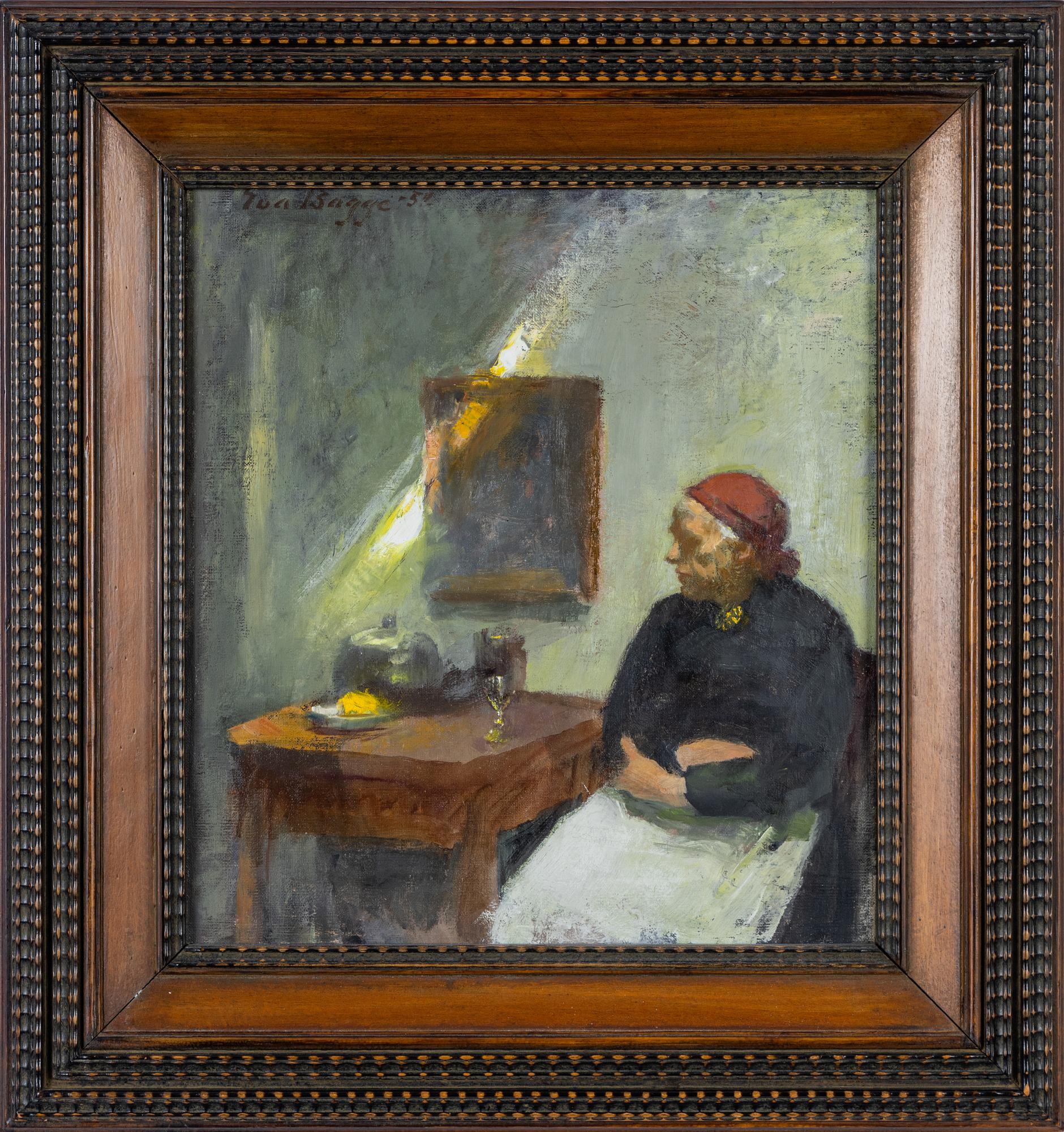Eva Bagge, oil on canvas, signed and dated 1952.