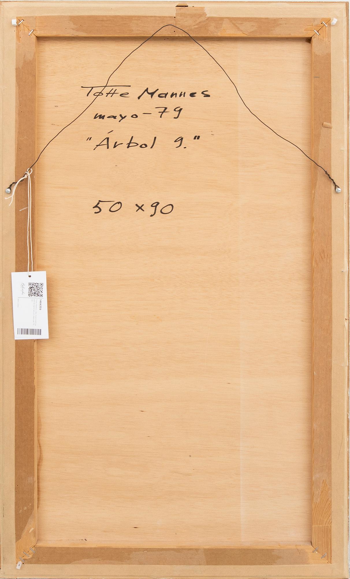 Totte Mannes, oil on panel with relief signed and datd 79.