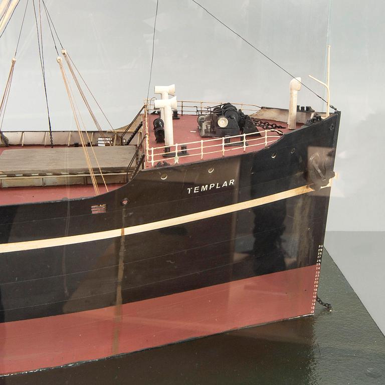 A ship model, M/S Templar, launched 1948.