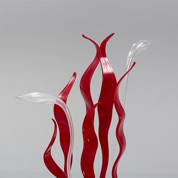 Diego Chilò, a glass 'Byblis' table light, Leucos, Italy.