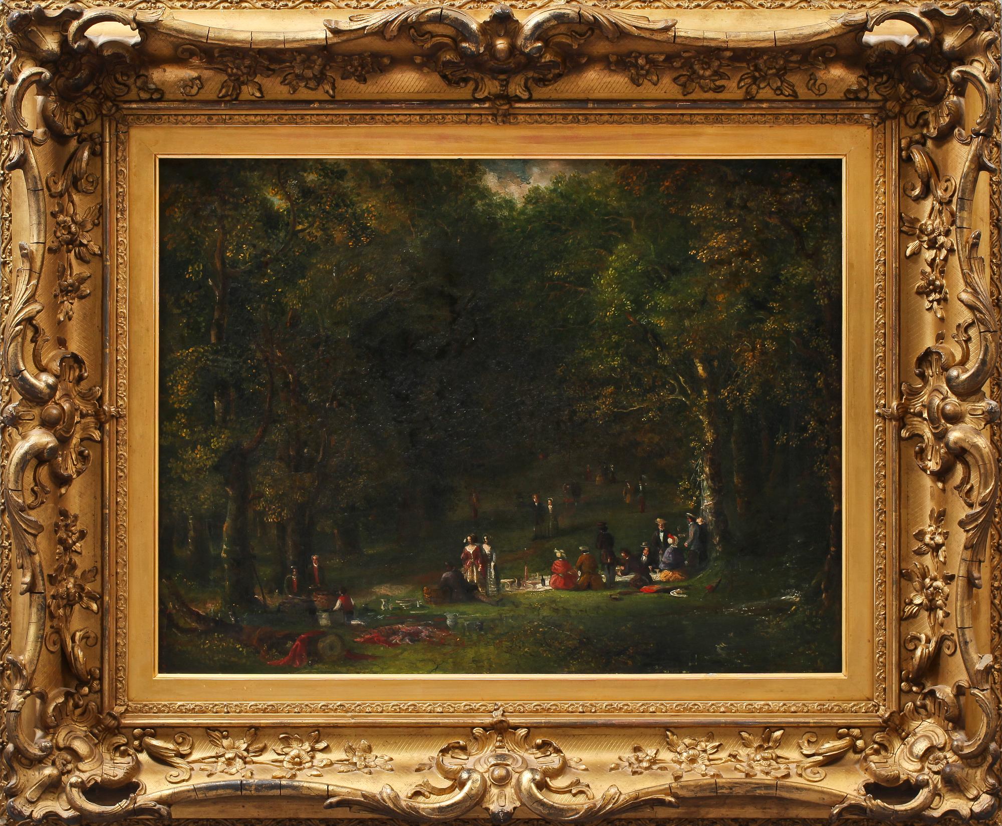 OKÄND KONSTNÄR, olja på duk, 1800-tal.