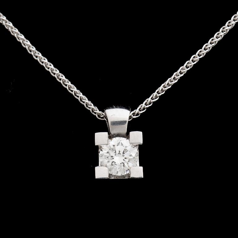 HÄNGE, vitguld, med briljantslipad diamant 0,3ct.