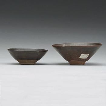 Two brown glazed bowls, Song dynasty (960-1279).