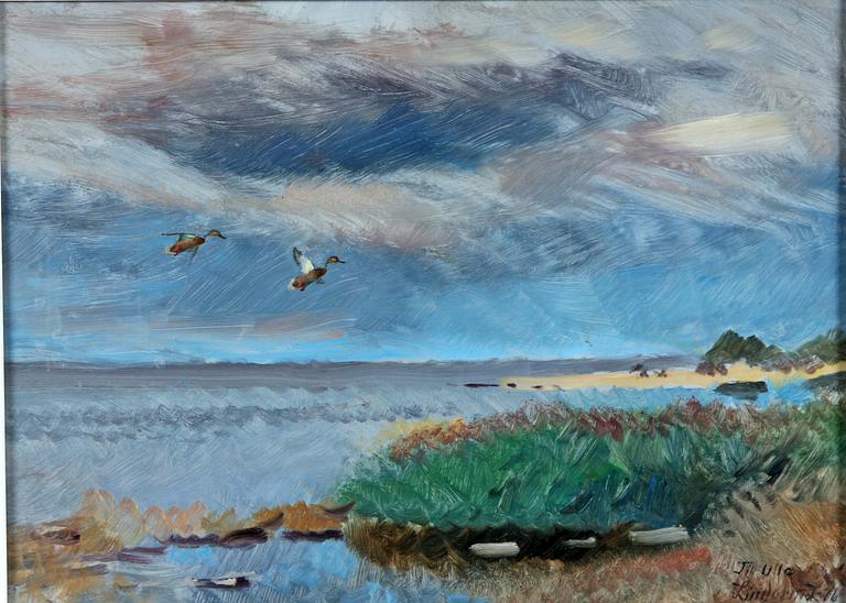 LINDORM LILJEFORS, olja på pannå, sign med dedikation och dat -76.