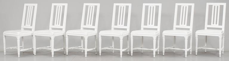 STOLAR, 7 st, gustaviansk-stil, 1900-tal.