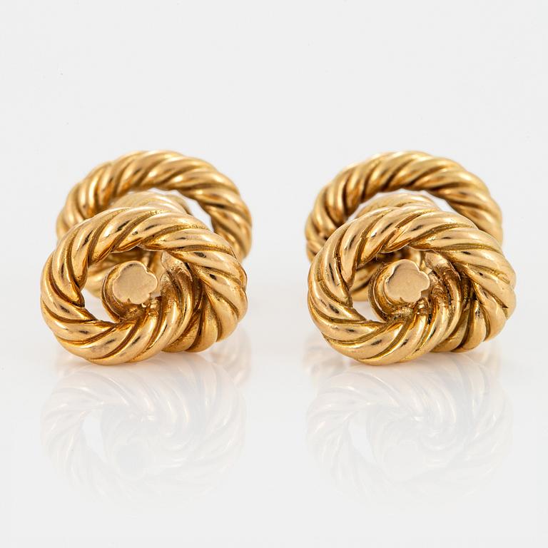 A pair of 18K gold cufflinks Hermès design Georges L'Enfant.