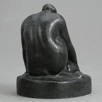 SKULPTUR, Halvar Frisendahl, patinerad metall, signerad 1917.