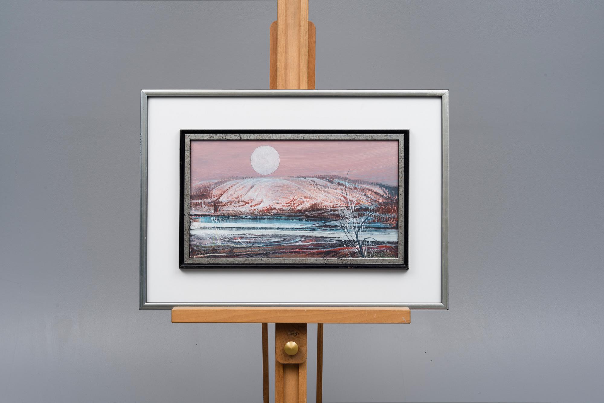 VEIKKO TAKALA, olja på pannå, signerad och daterad -77.