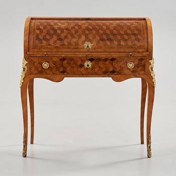 A Swedish Rococo 18th century rolltop desk attributed to Niklas Korp, master 1763.