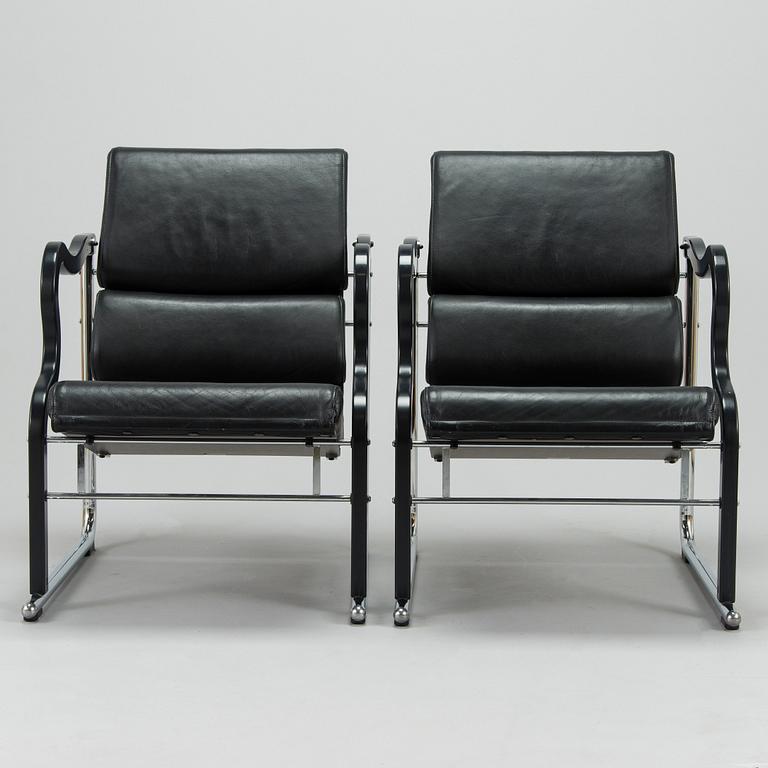 Yrjö Kukkapuro, a pair of 1980's 'Experiment' armchairs for Avarte.