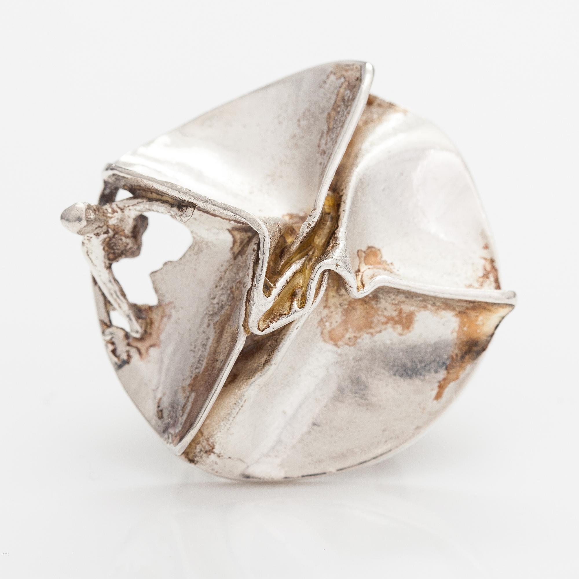 Björn Weckström, Ring "Jaaras dröm", sterlingsilver. Lapponia 1970.