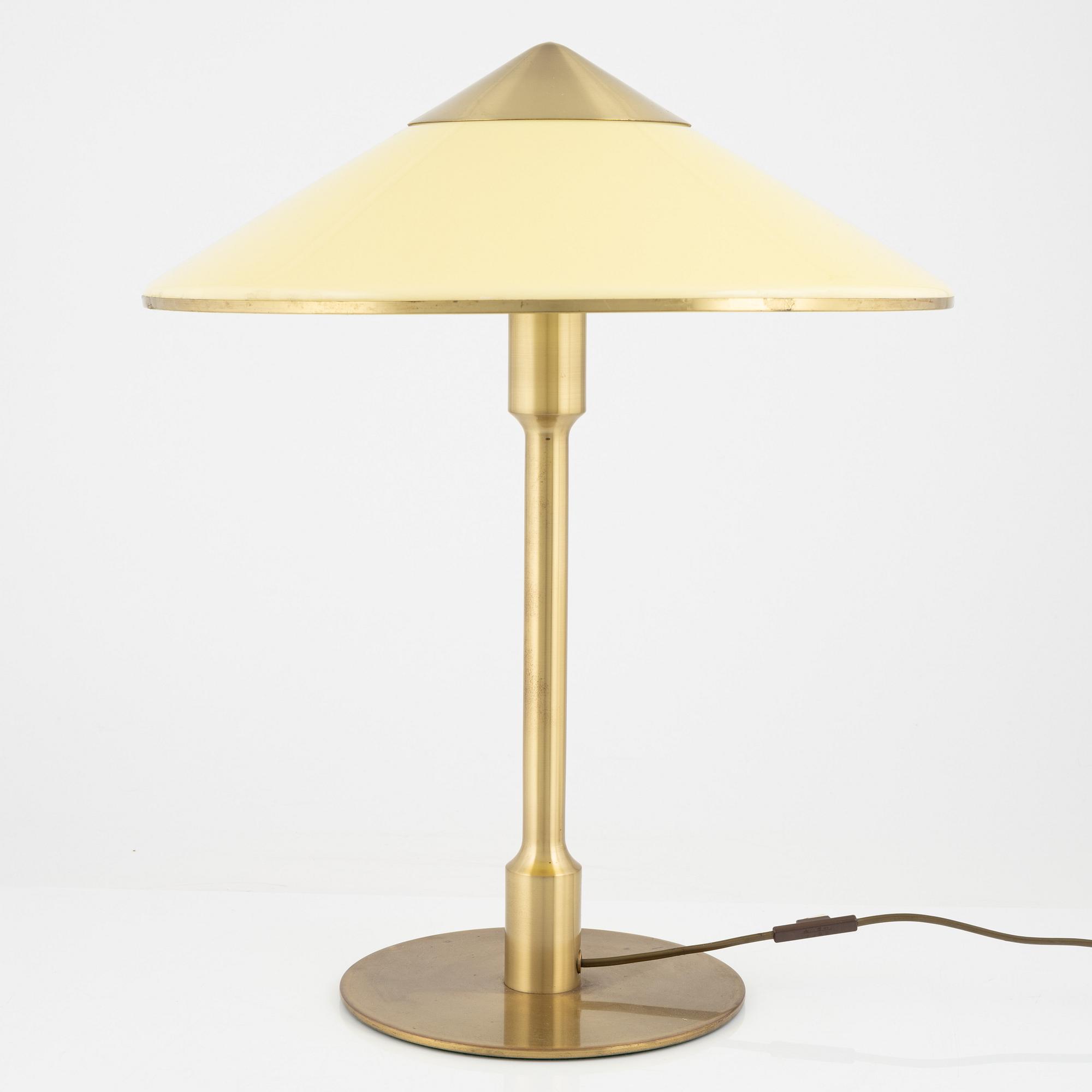 A brass table light, 'Kongelys', Fog & Mørup, Denmark, second half of the 20th Century.