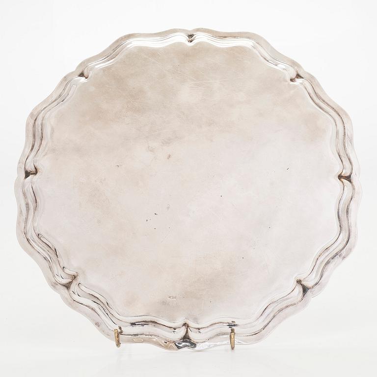 A silver tray, Egypt, latter half of the 20th century.