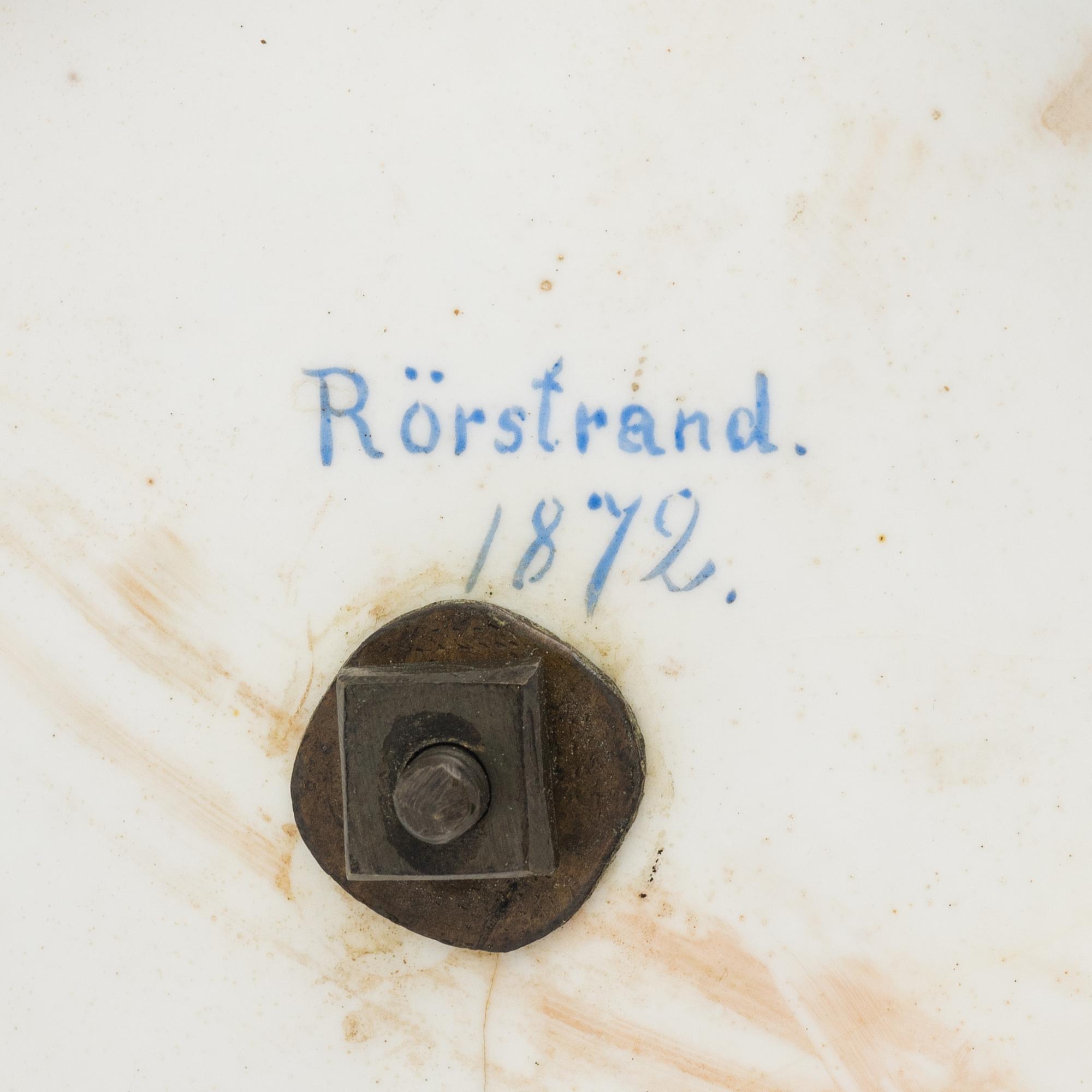 Lockurnor, ett par, Rörstrand, 1800-talets andra hälft.